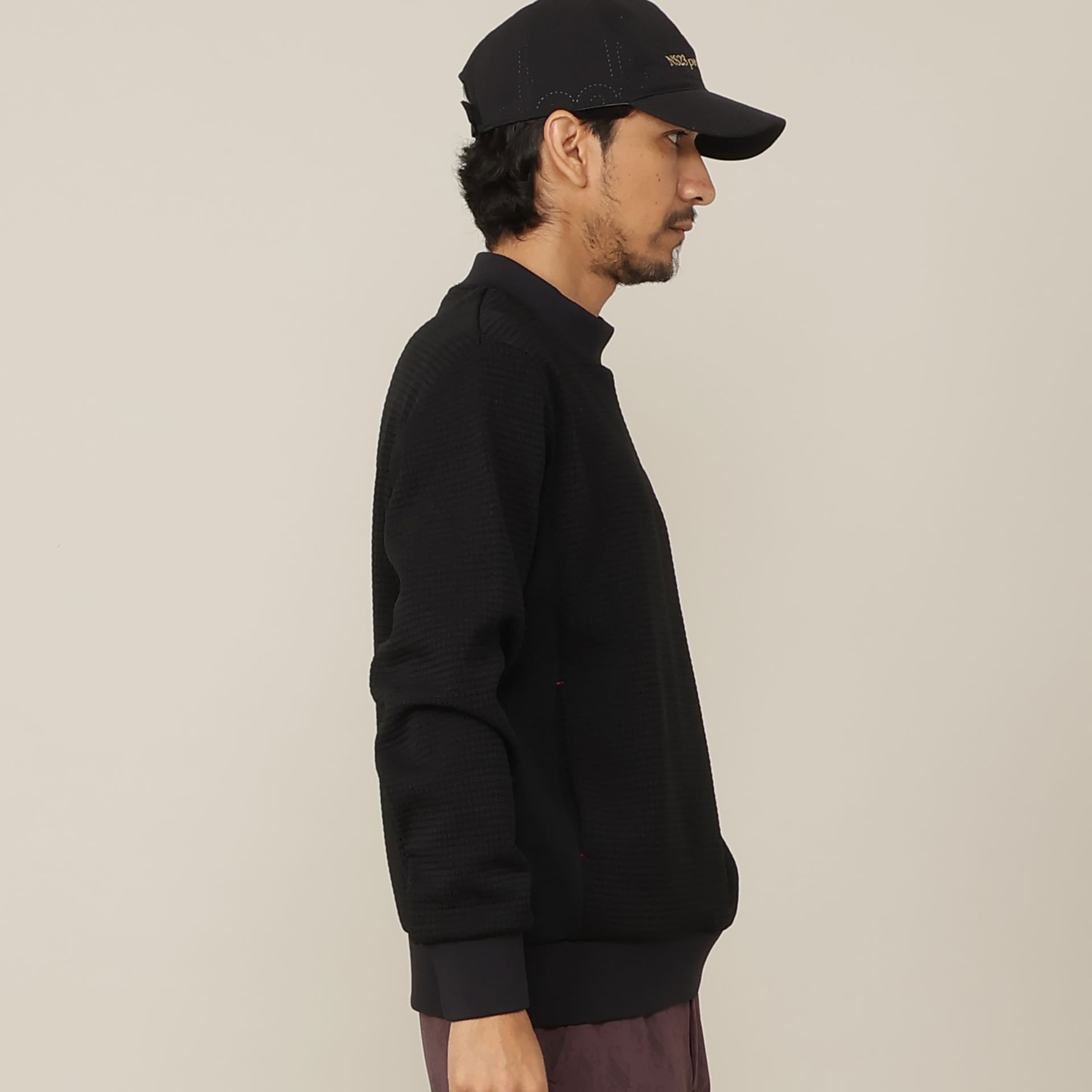 【Men's】ニット風Wフェイスプルオーバー