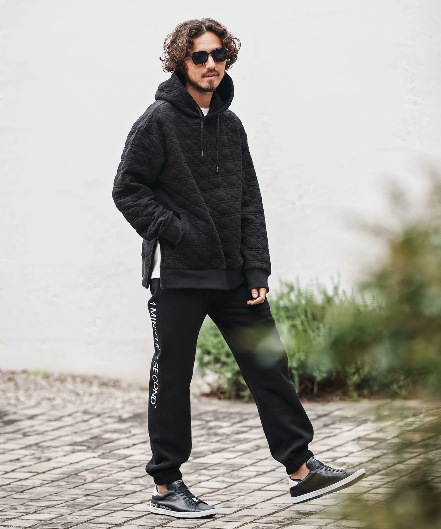 【Men's】キルティングサイドジップパーカー