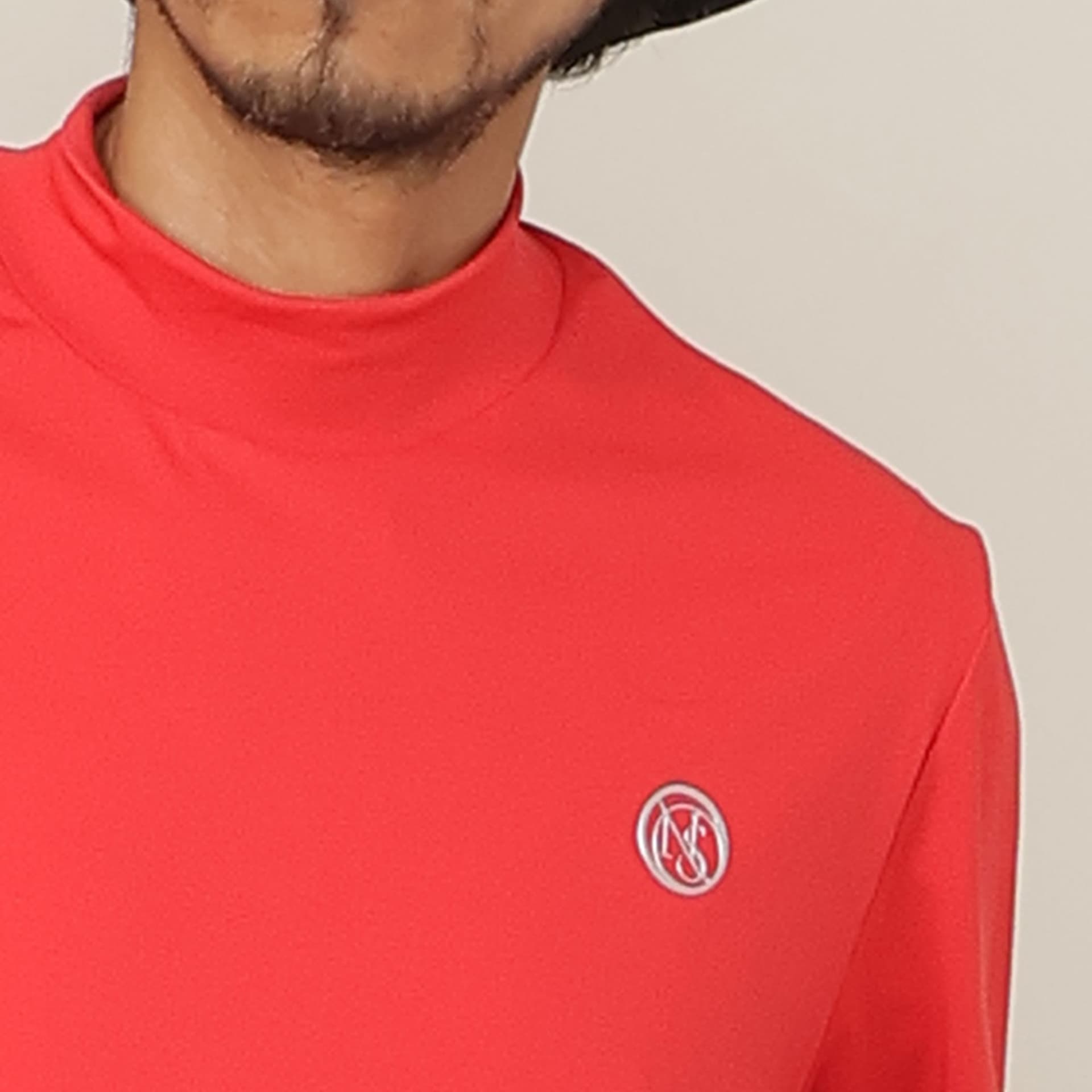【Men's/ストレッチ/吸湿速乾/UVカット】ストレッチスムースモックネック