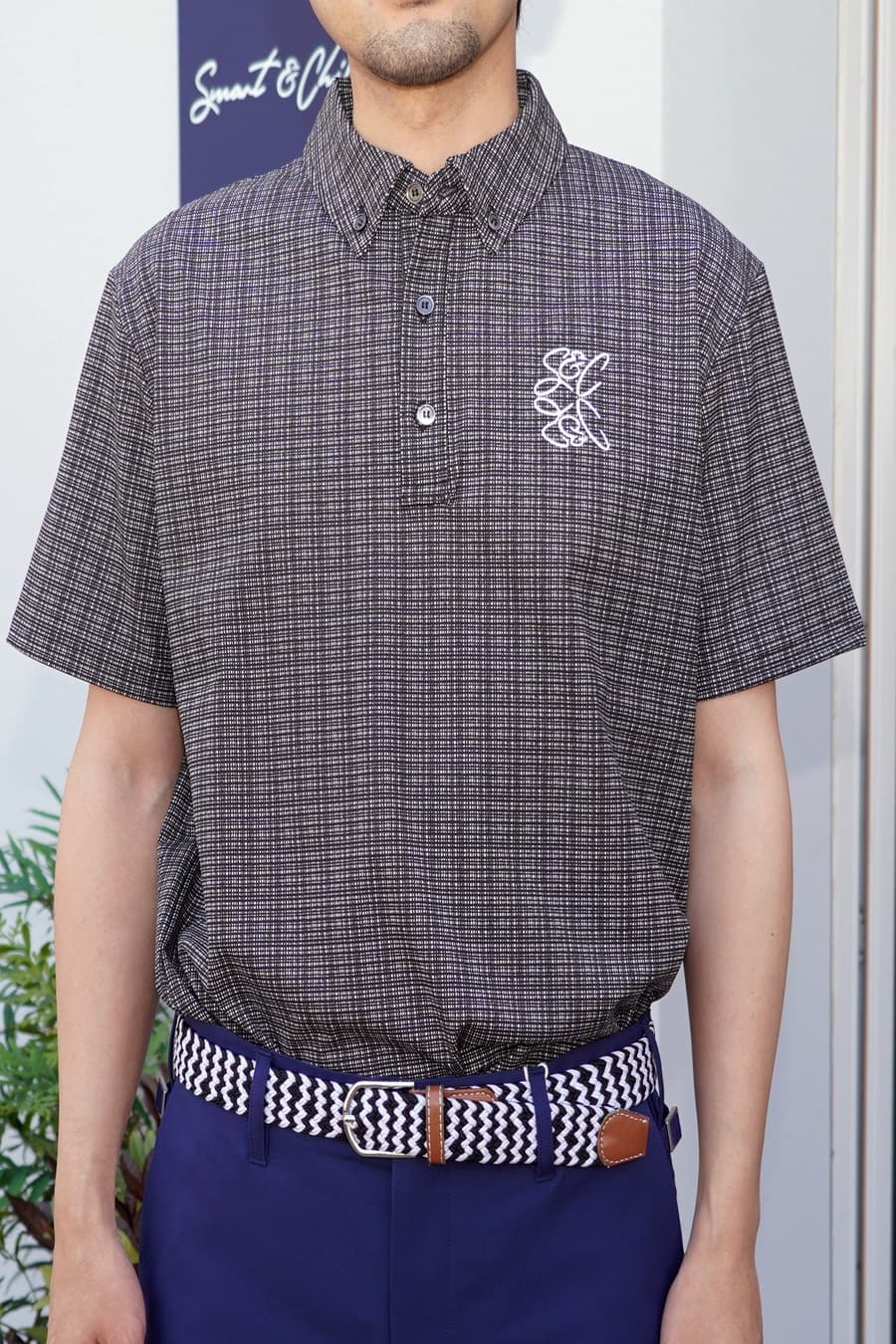 【Men's】クールチェックポロ