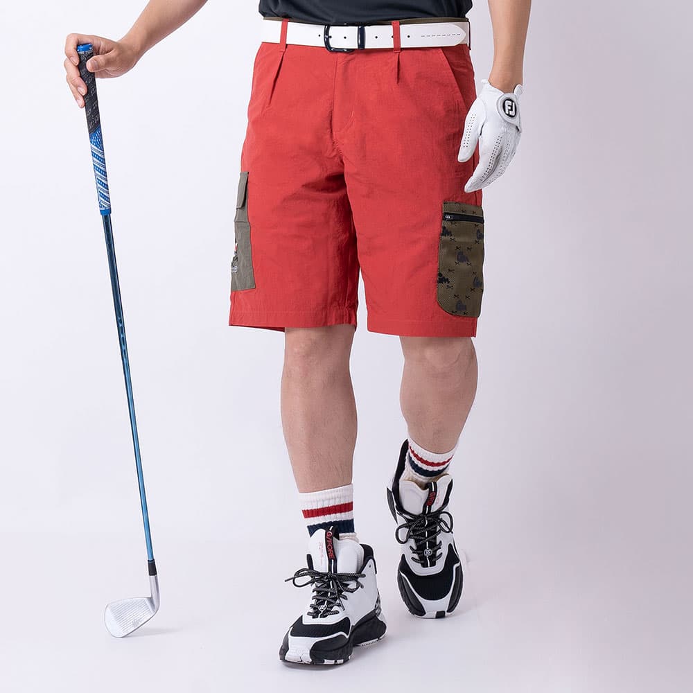 【Men's】カラーポケット ハーフパンツ
