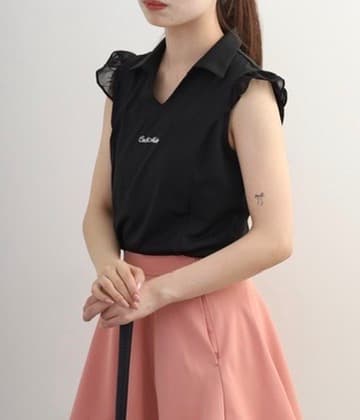 【Women's】Sheer Skipper Blouse Polo
