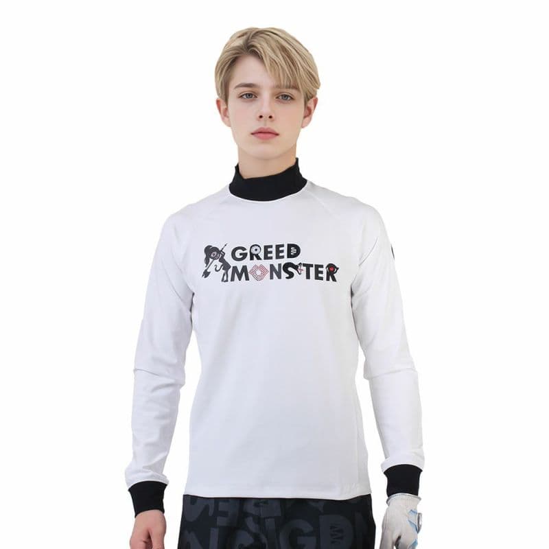 【Men's】マルチパターンロゴ モック長袖CU