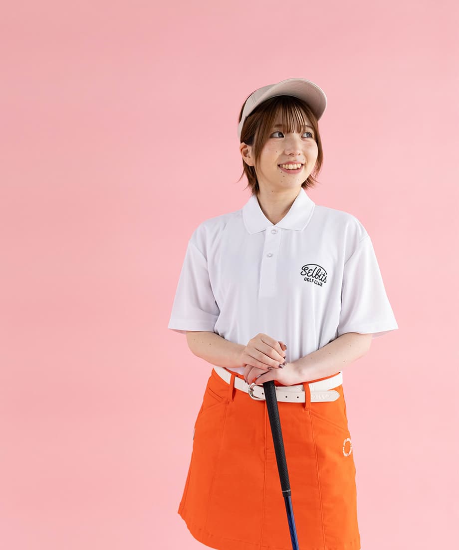 【Unisex】SELBITS GOLF CLUB LOGO Polo ”white”