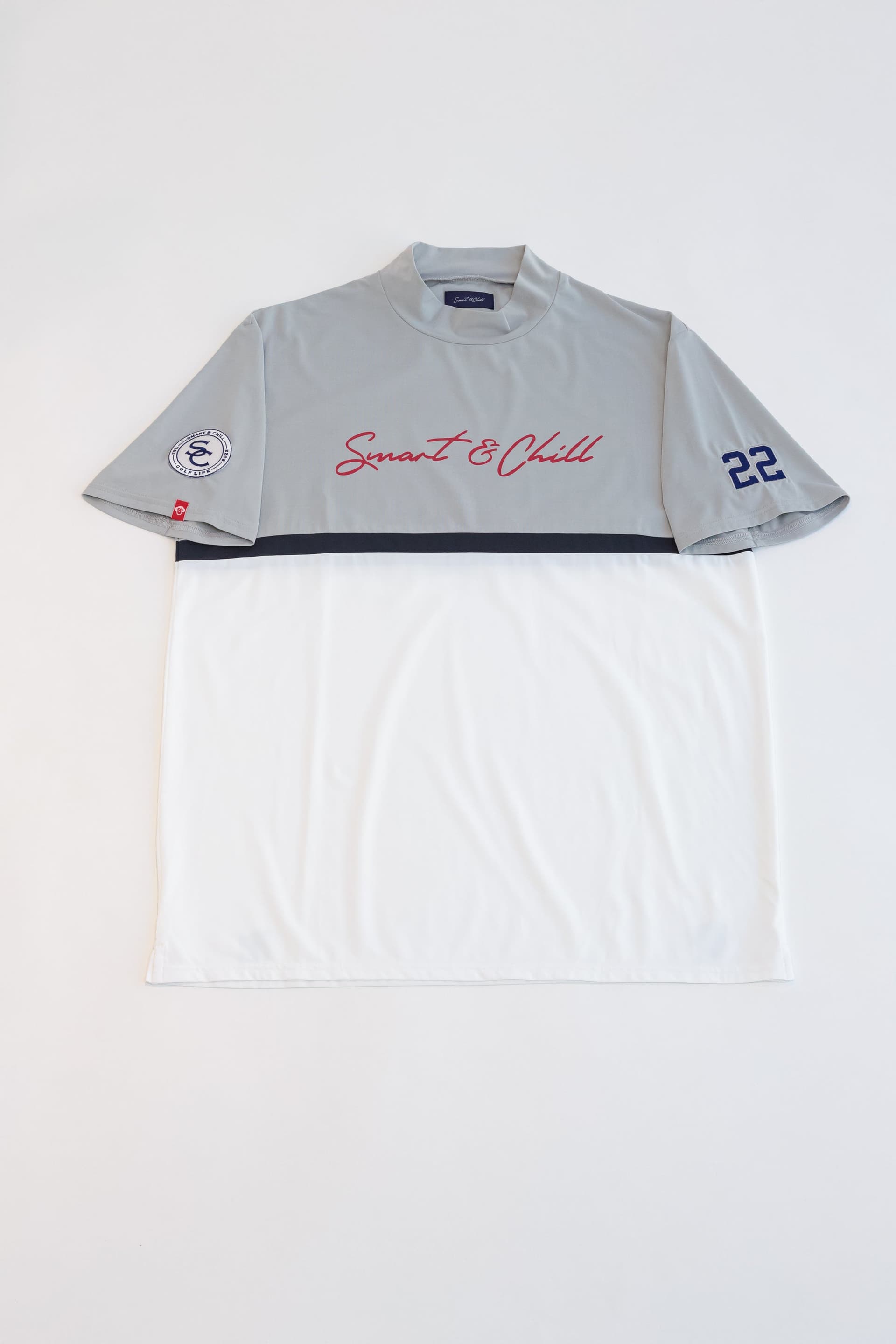 【Men's】ハイパーテックモックネック切替Tシャツ