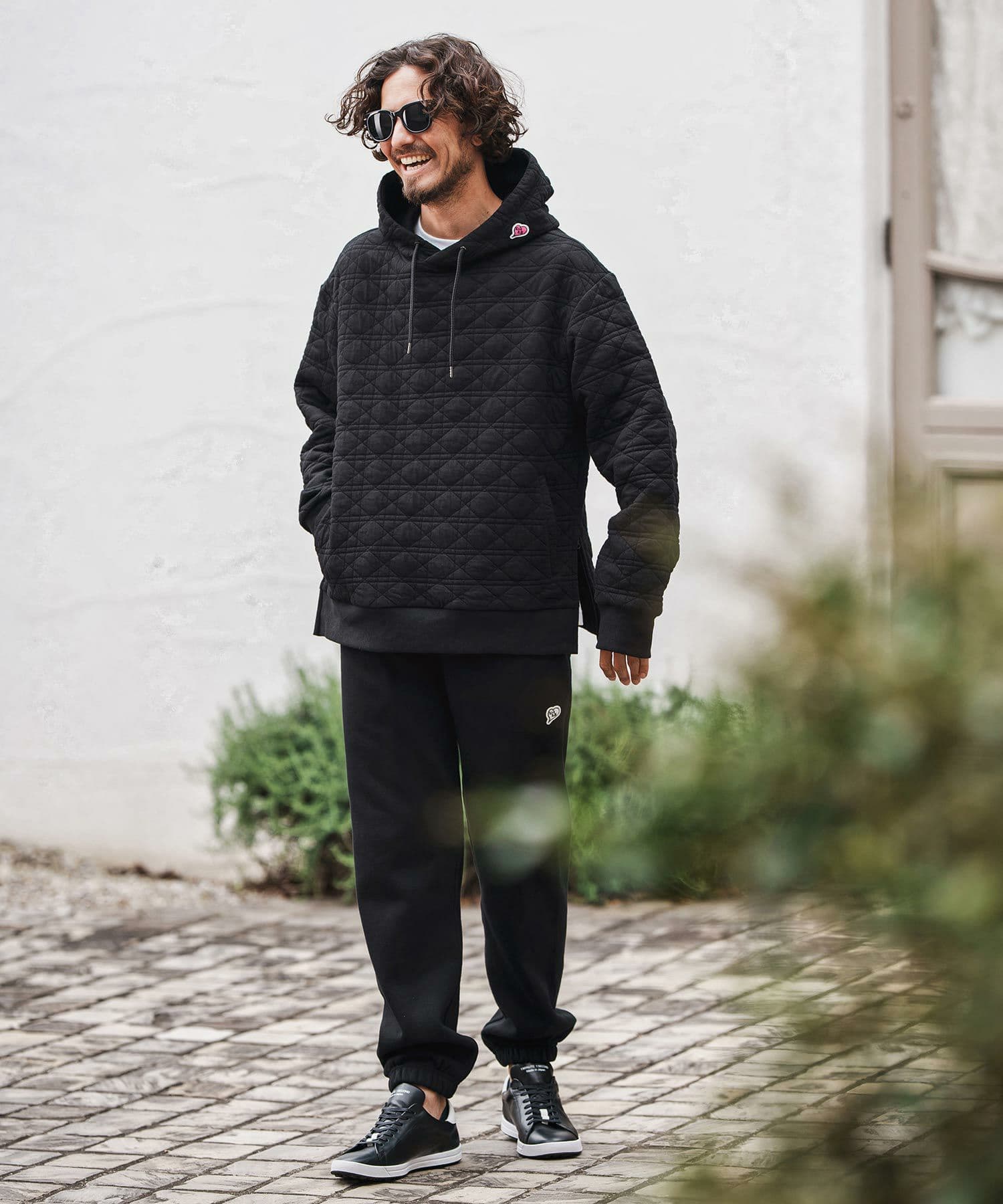 【Men's】キルティングサイドジップパーカー