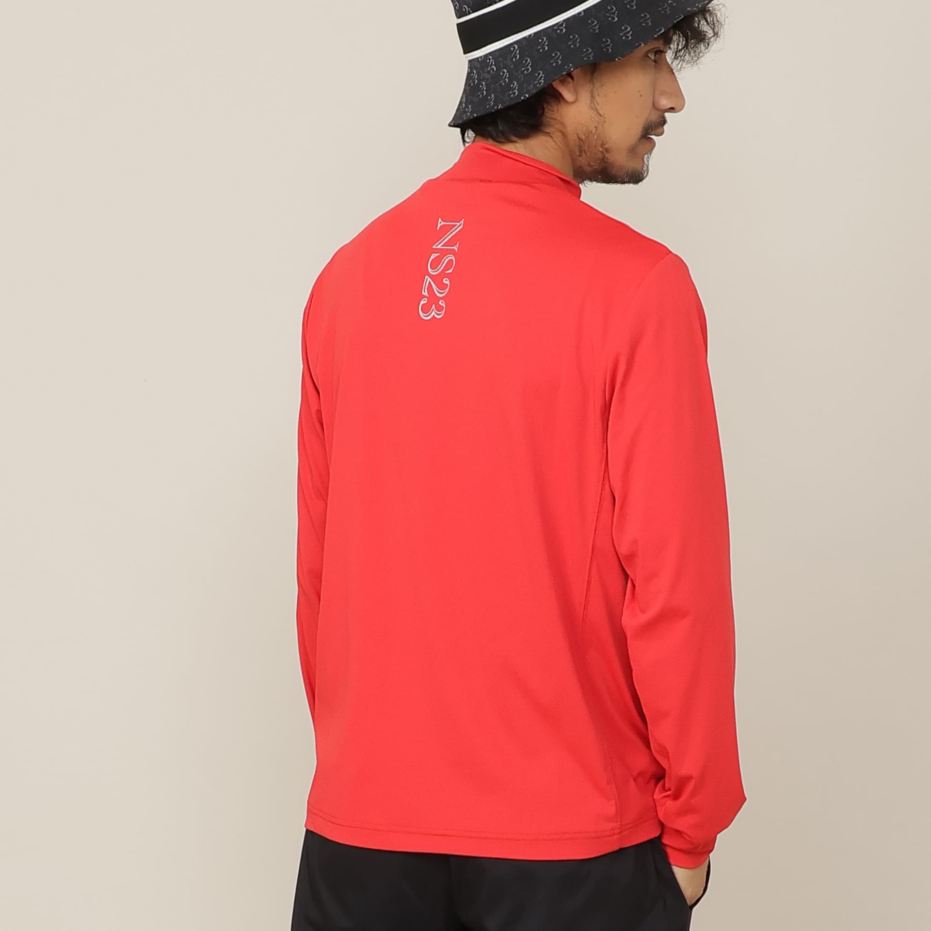 【Men's/ストレッチ/吸湿速乾/UVカット】ストレッチスムースモックネック