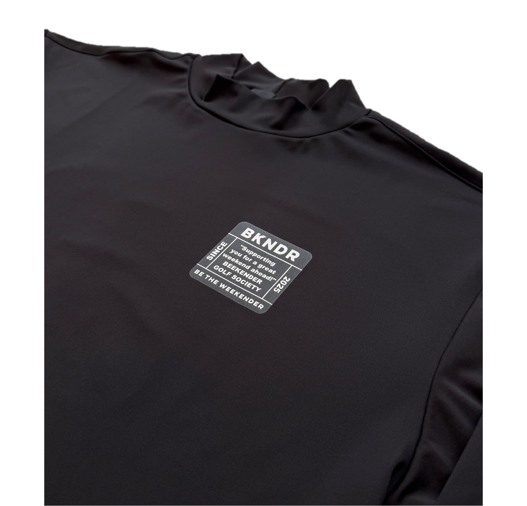 【Men's】ロングスリーブモックネックシャツ クロスロゴプリント