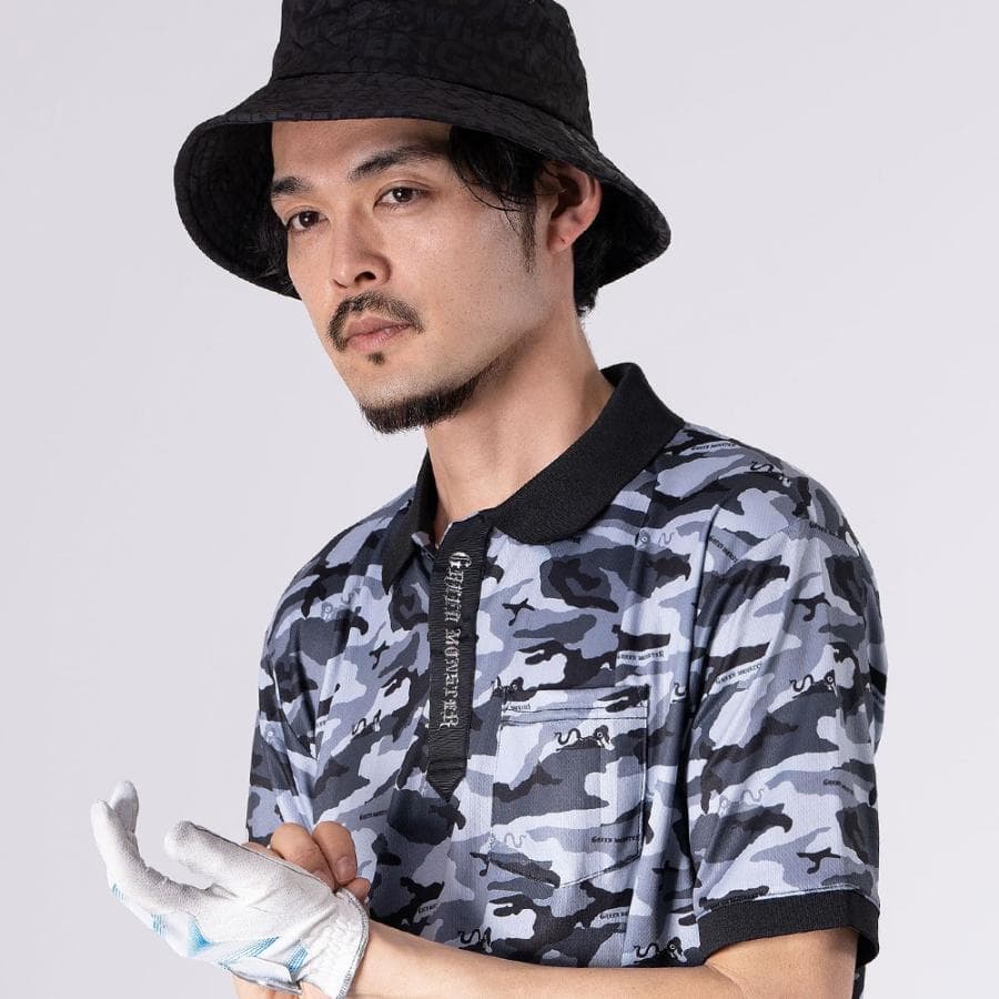 【Men's】アテラカモフラージュ メッシュポロ