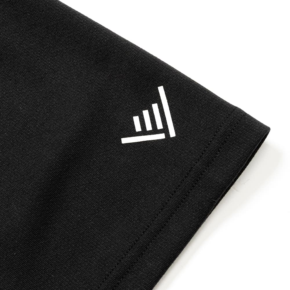 【Men's】× ovys MOCK NECK BACK MESH S/S TEE <BLACK>