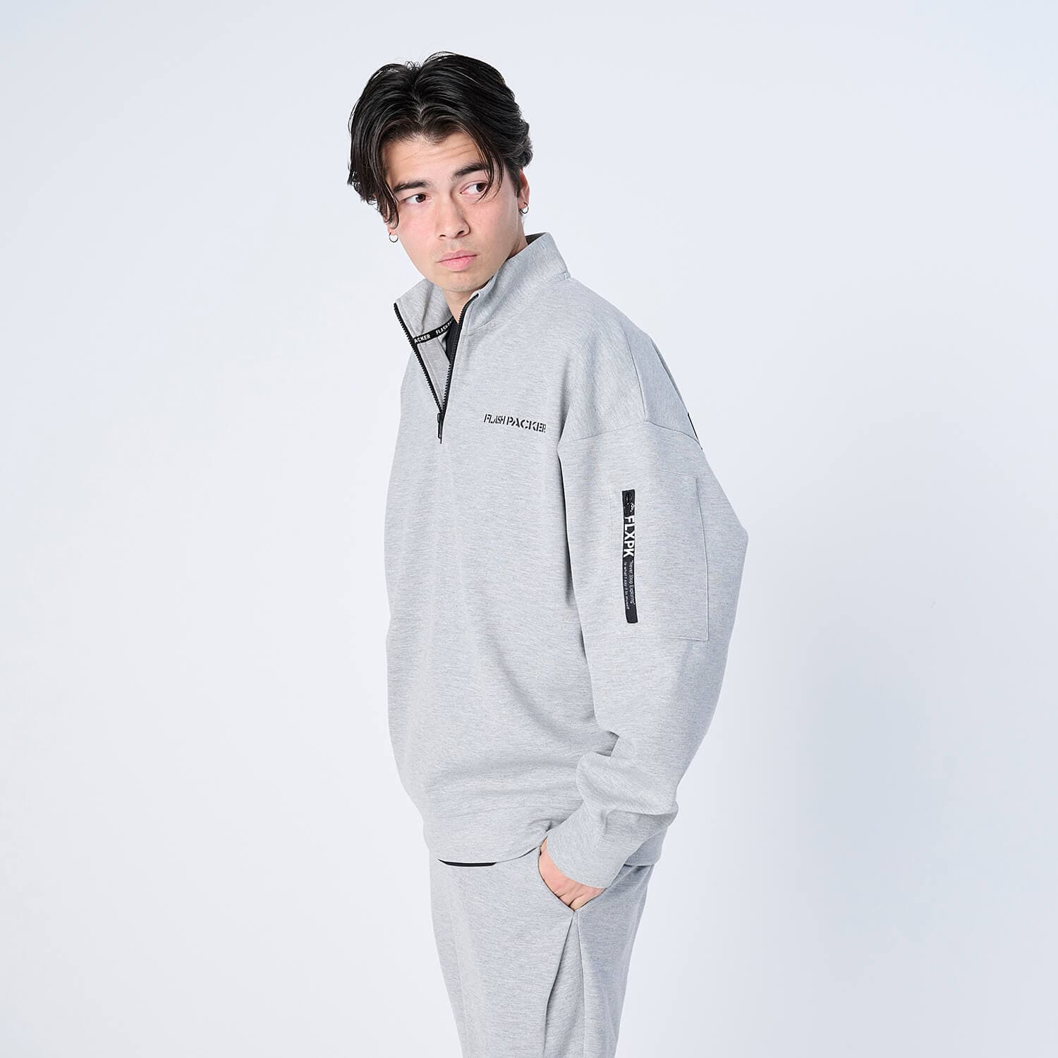 【Unisex】XP-AIR HALFZIP エアテンション® ハーフジップスウェット