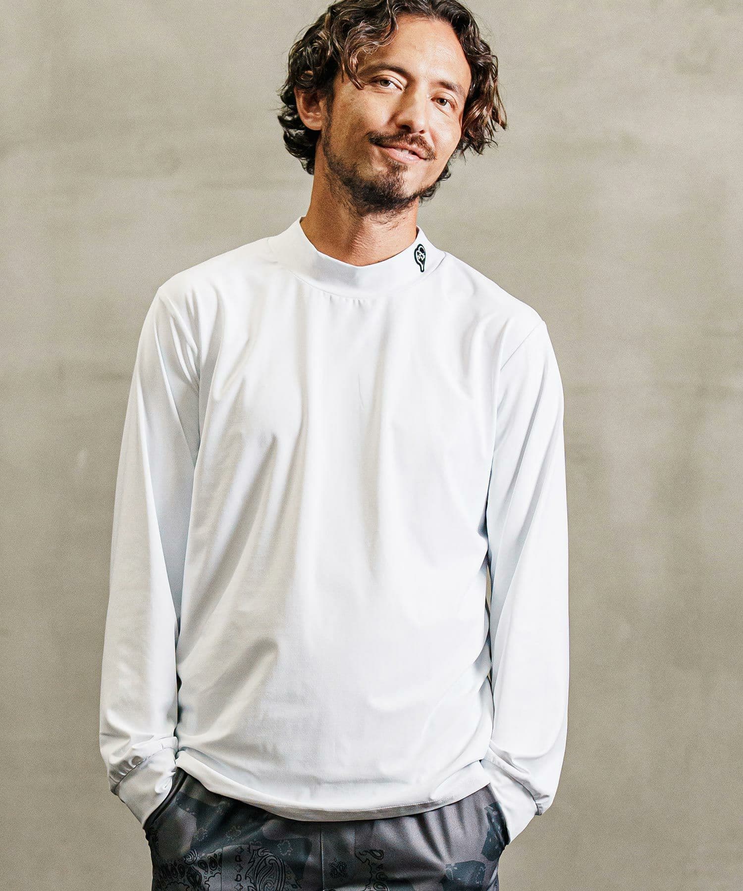 【Men's】長袖モックネックカットソー