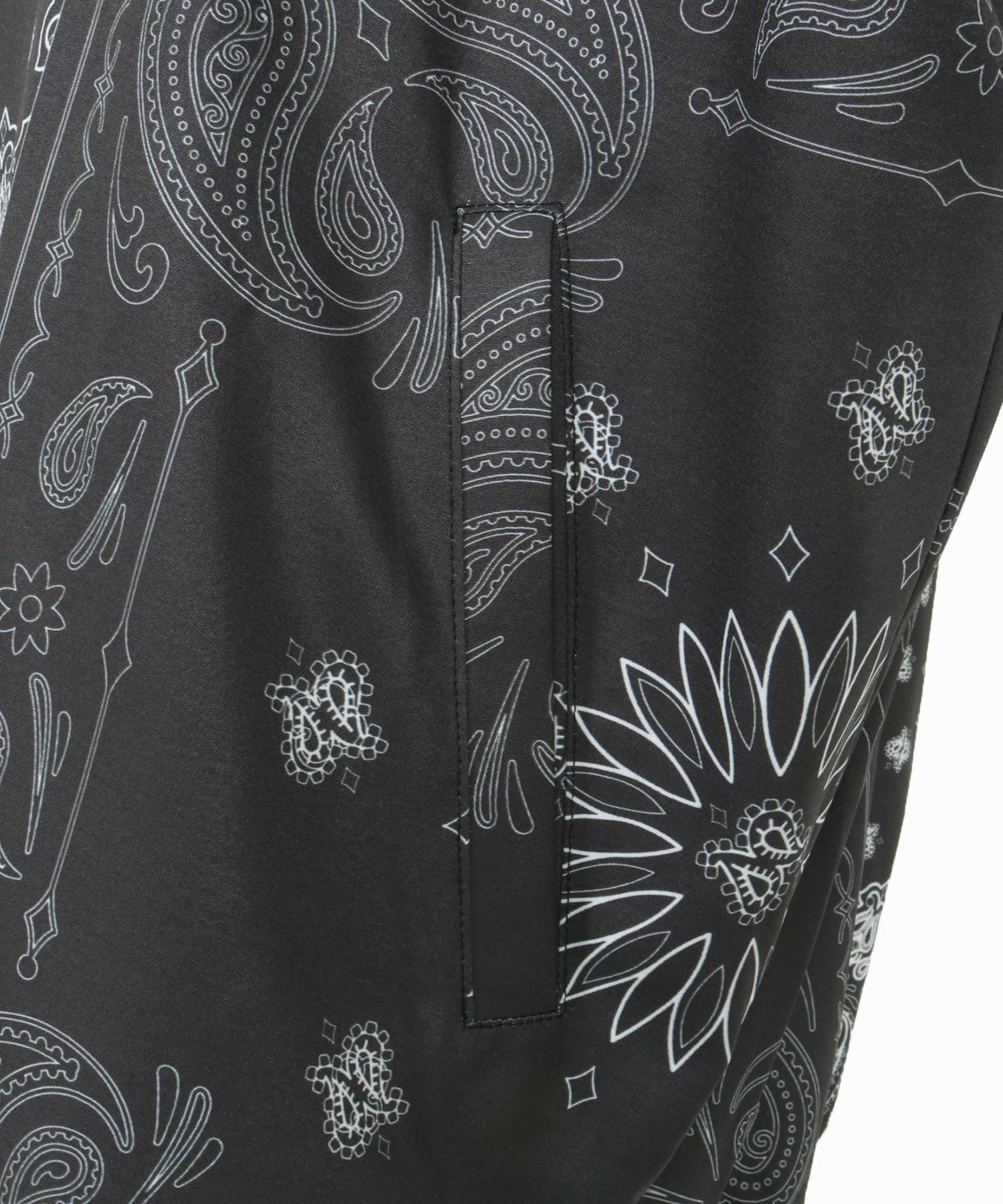 【Men's】ペイズリー柄フーディーブルゾン