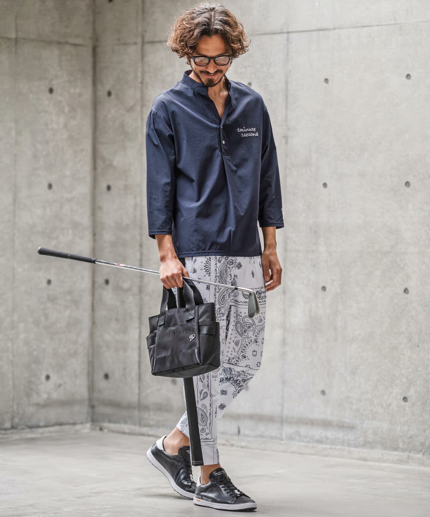 【Men's】バンドカラープルオーバーシャツ