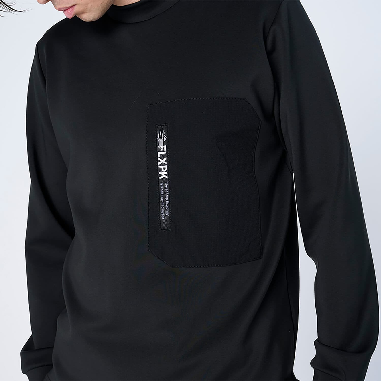 【Unisex】XLMK-PKT(ウルトラストレッチ モックネック ロングスリーブシャツ)