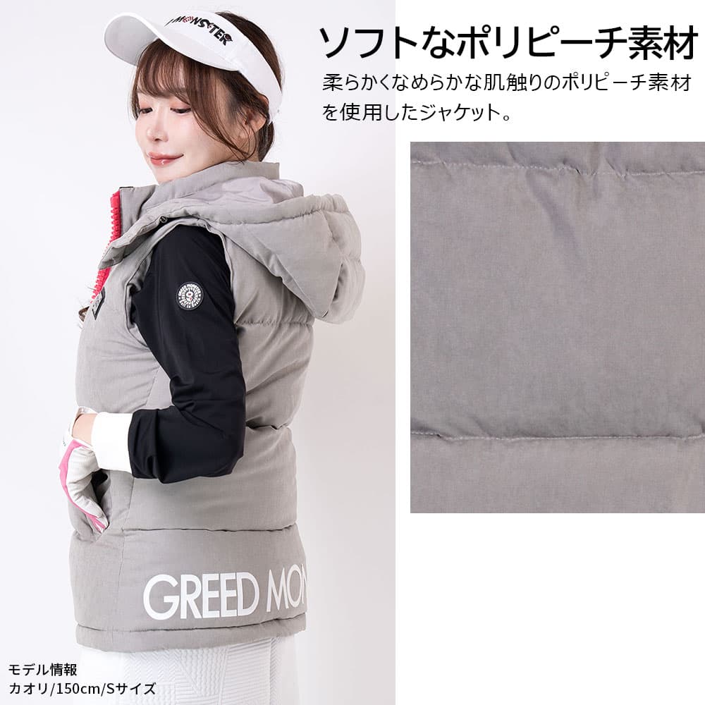 【Women's】ビッグファスナー中綿ベスト