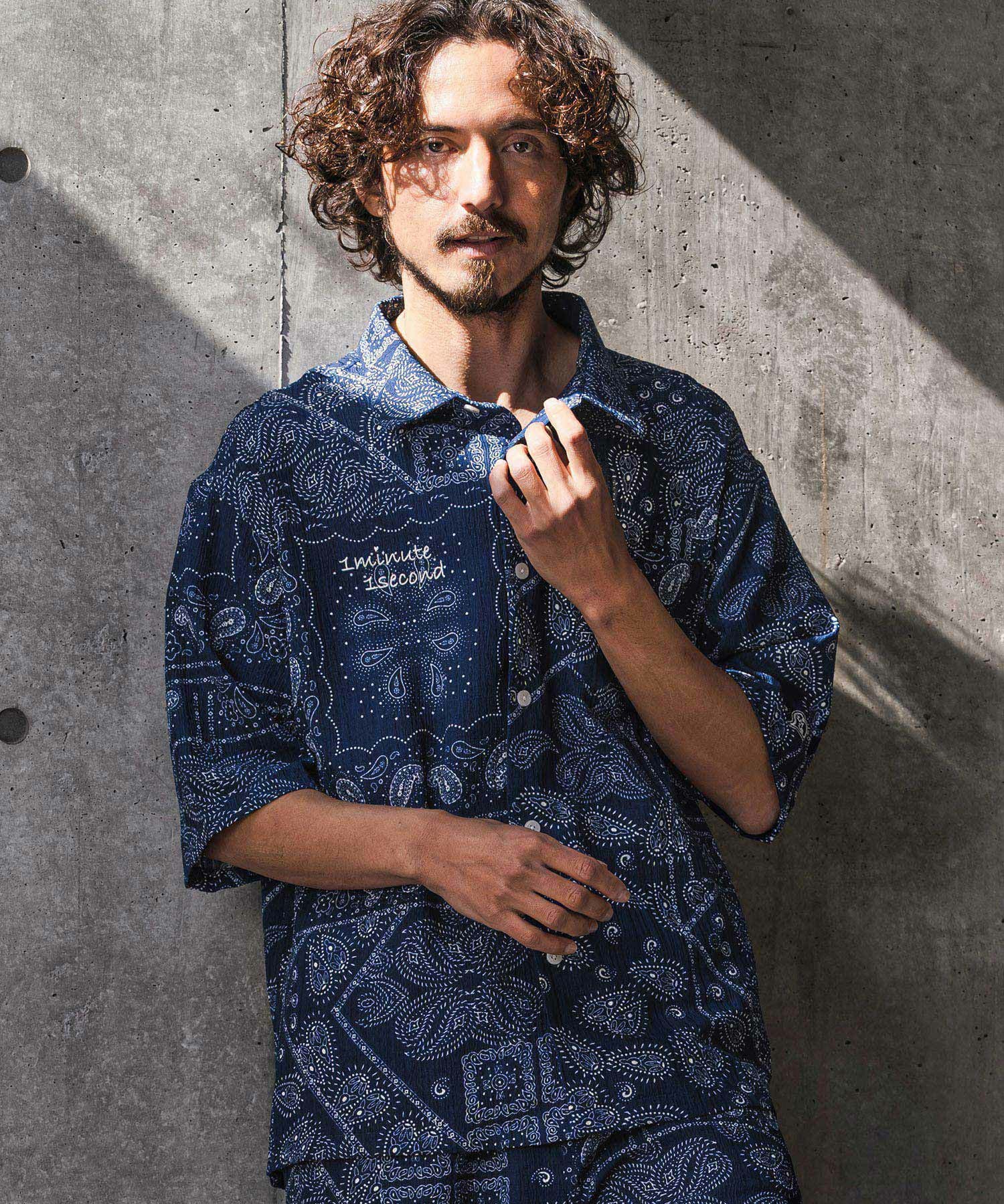 【Men's】バンダナ柄シャツ