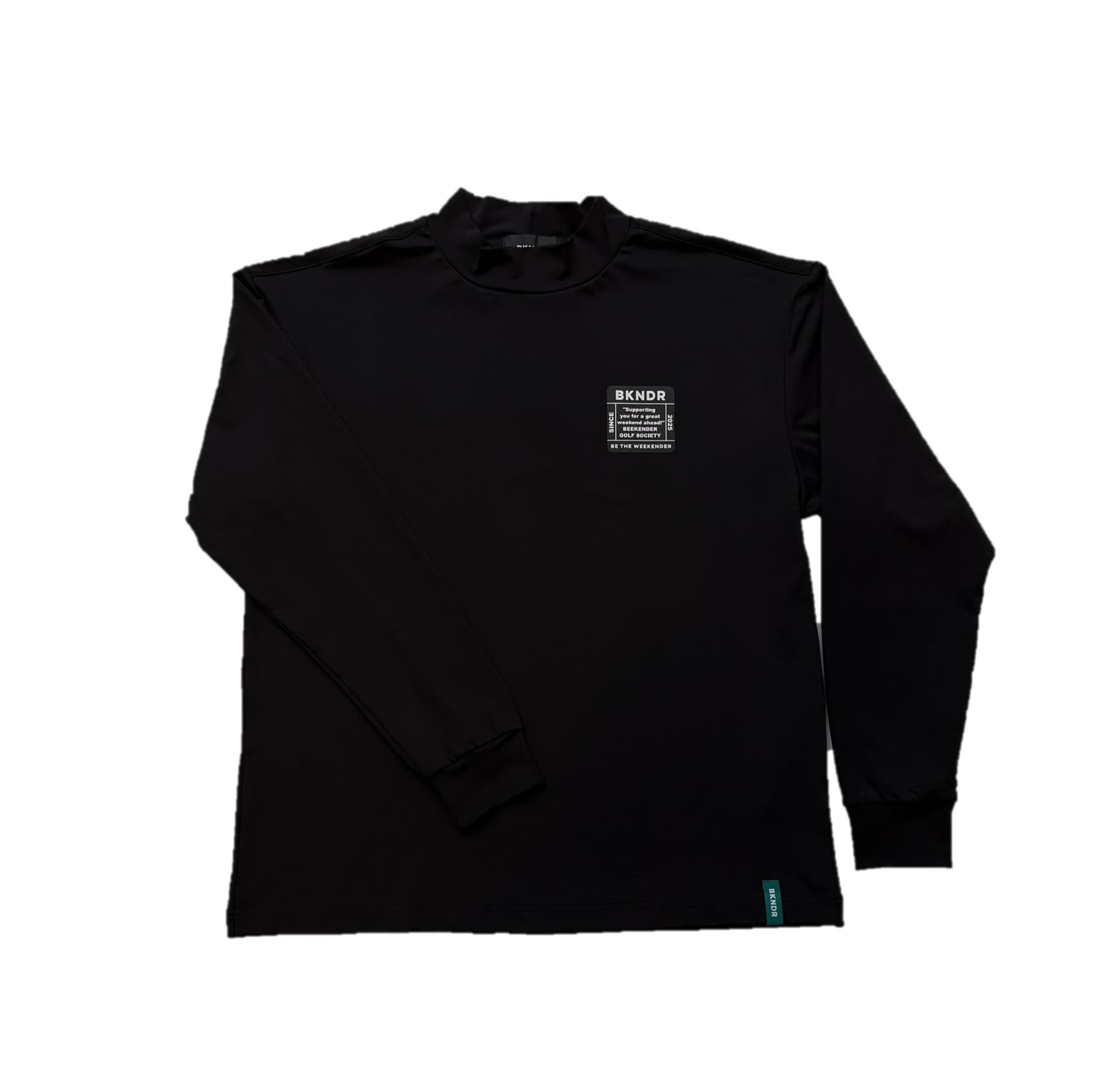 【Men's】ロングスリーブモックネックシャツ クロスロゴプリント