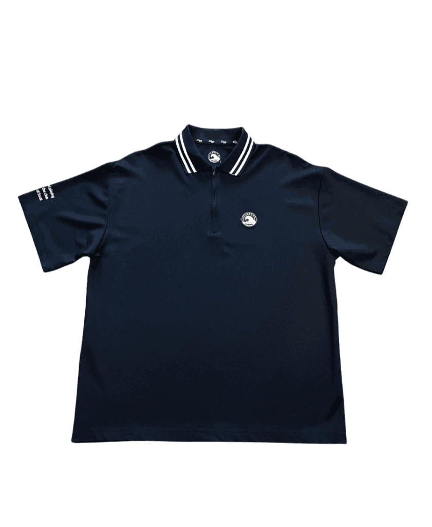 【Unisex】Unisexオーバーサイズジップアップポロ