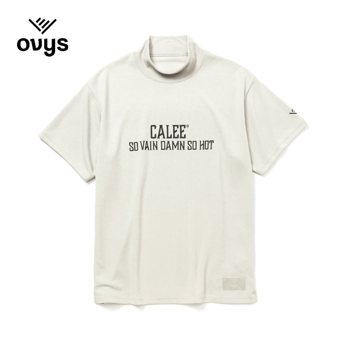 【Men's】× ovys MOCK NECK BACK MESH S/S TEE <WHITE>