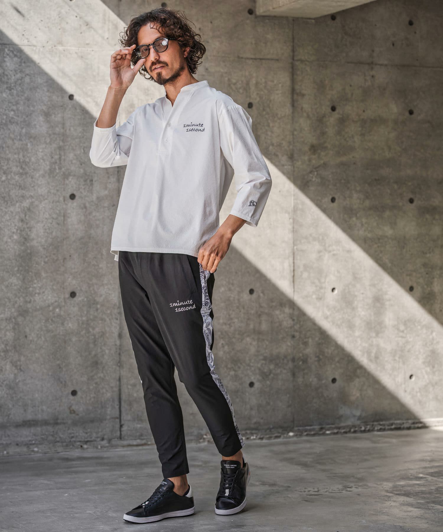 【Men's】バンドカラープルオーバーシャツ