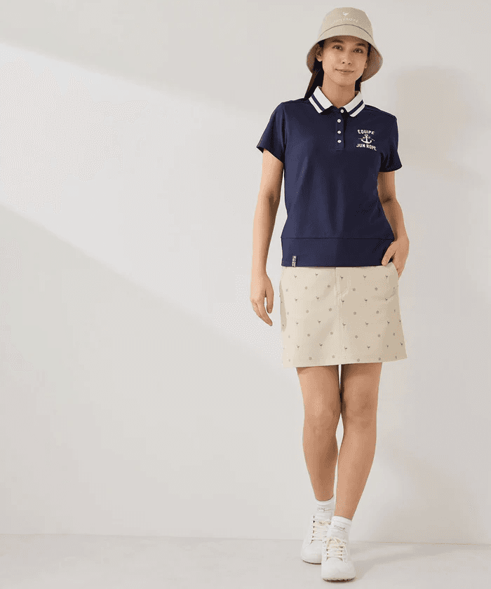 【Women's】小紋総柄プリントAラインスカート