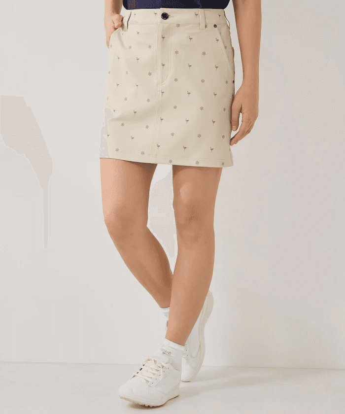 【Women's】小紋総柄プリントAラインスカート