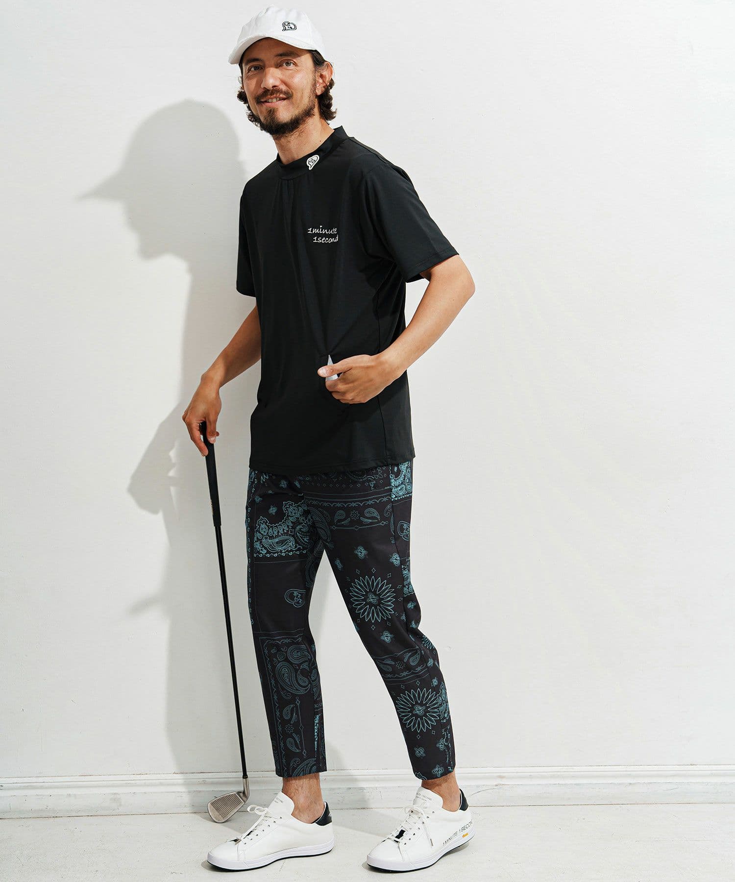 【Men's】ペイズリー柄テーパードパンツ