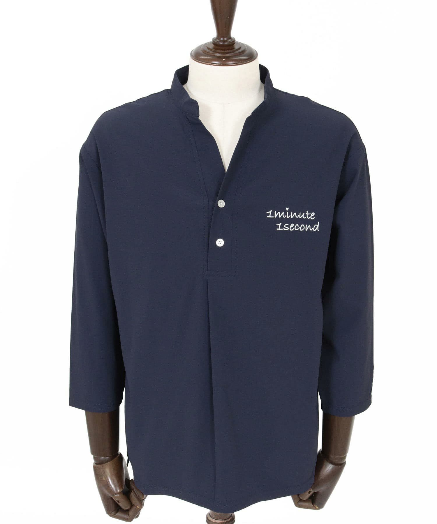 【Men's】バンドカラープルオーバーシャツ
