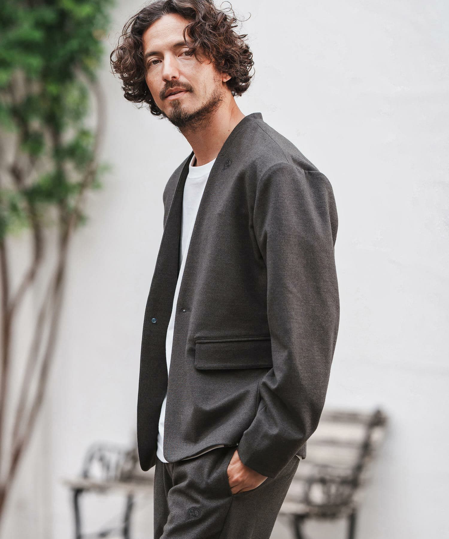 【Men's】ノーカラージャケット