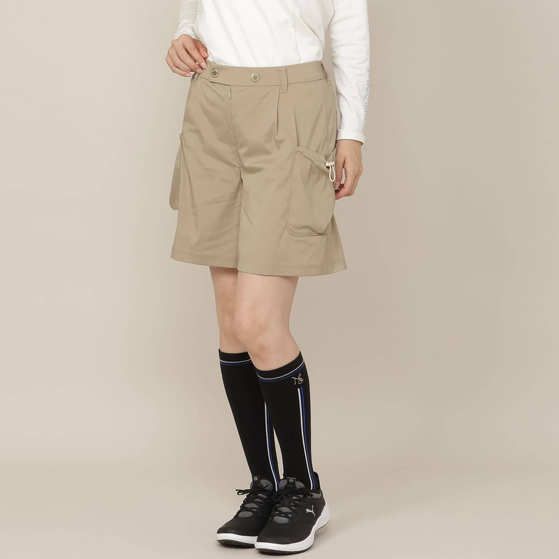 【Women's】【接触冷感/撥水性/セットアップ対応】軽量ストレッチハーフパンツ