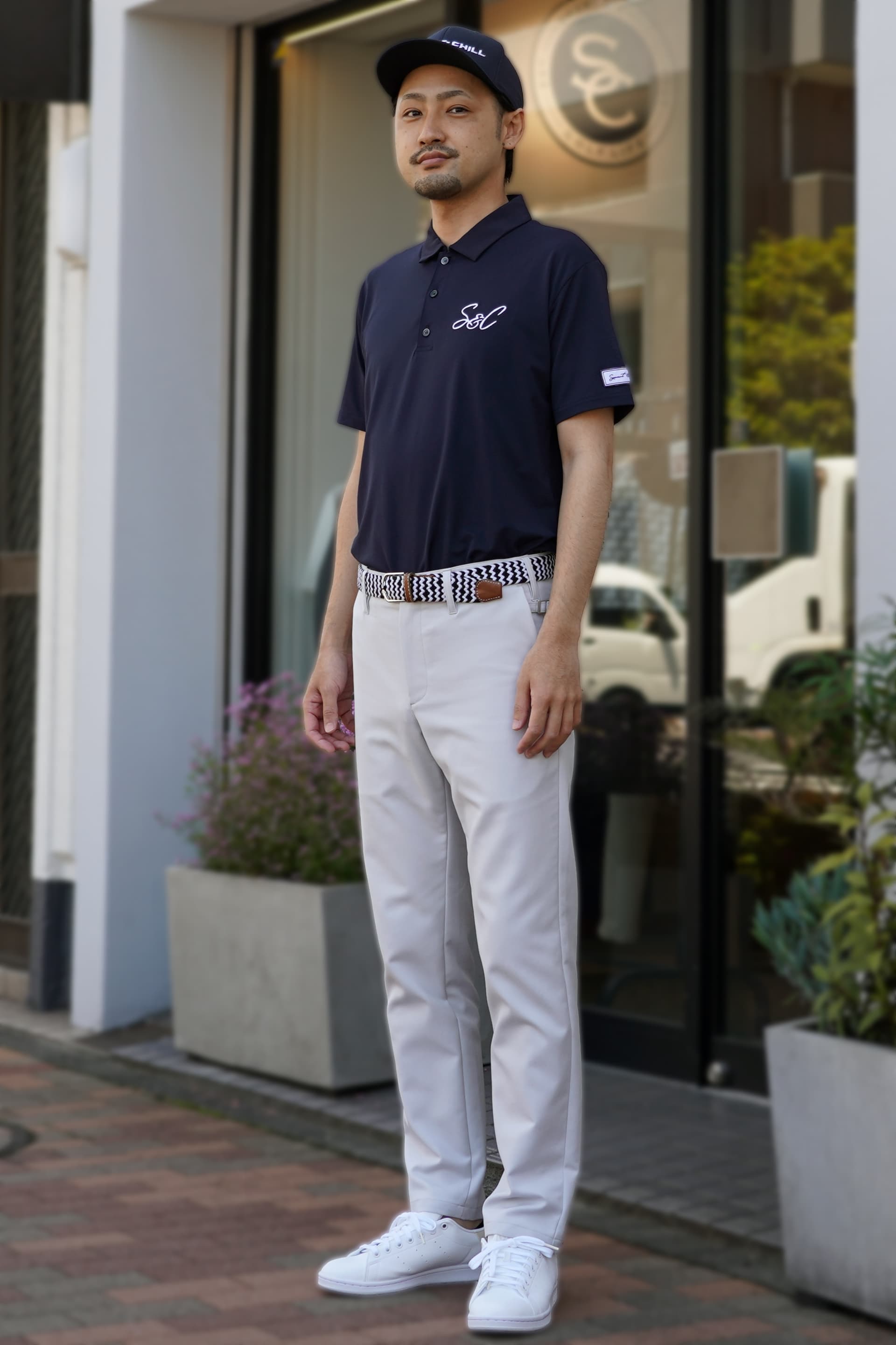 【Men's】テーパードロングパンツ