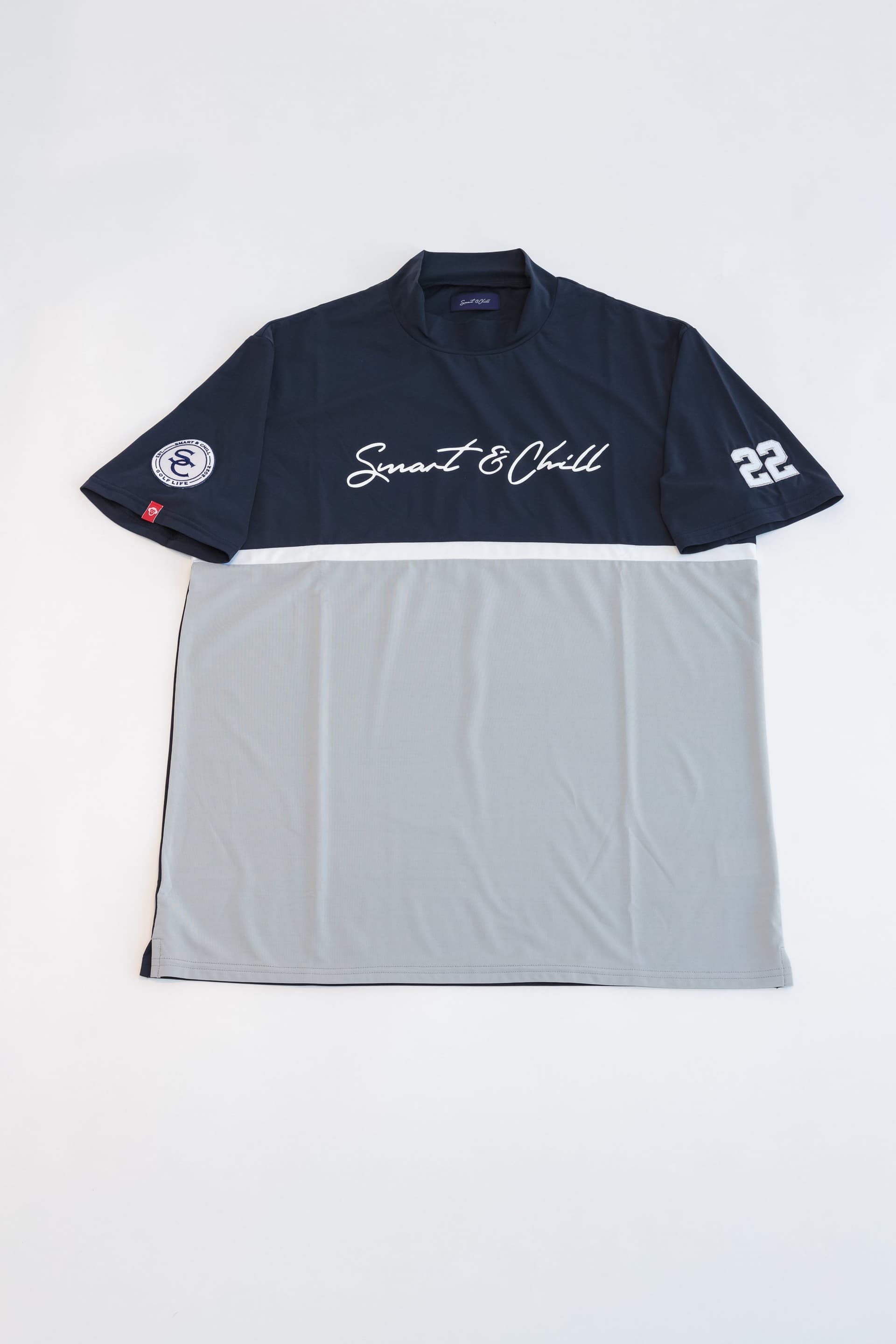 【Men's】ハイパーテックモックネック切替Tシャツ