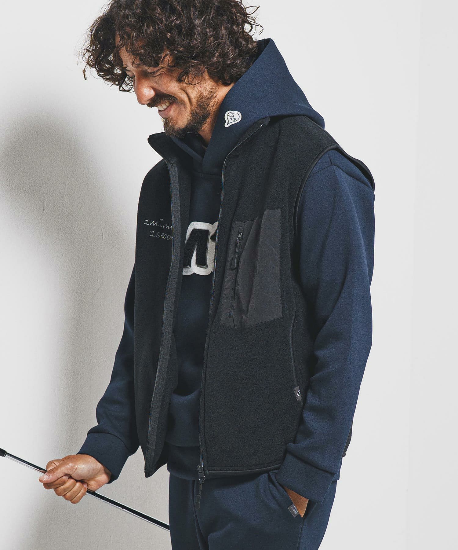 【Men's】フリースジップベスト