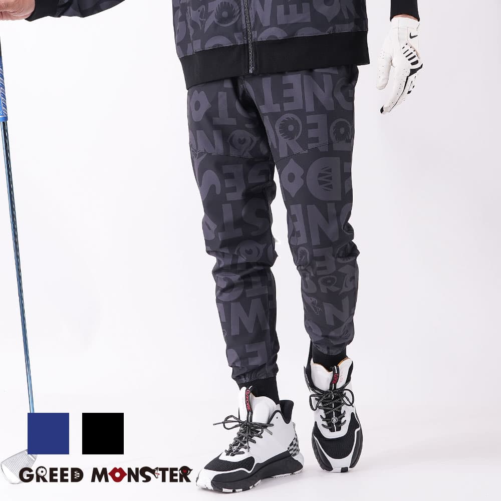 【Men's】総柄ロゴ ジョガーパンツ