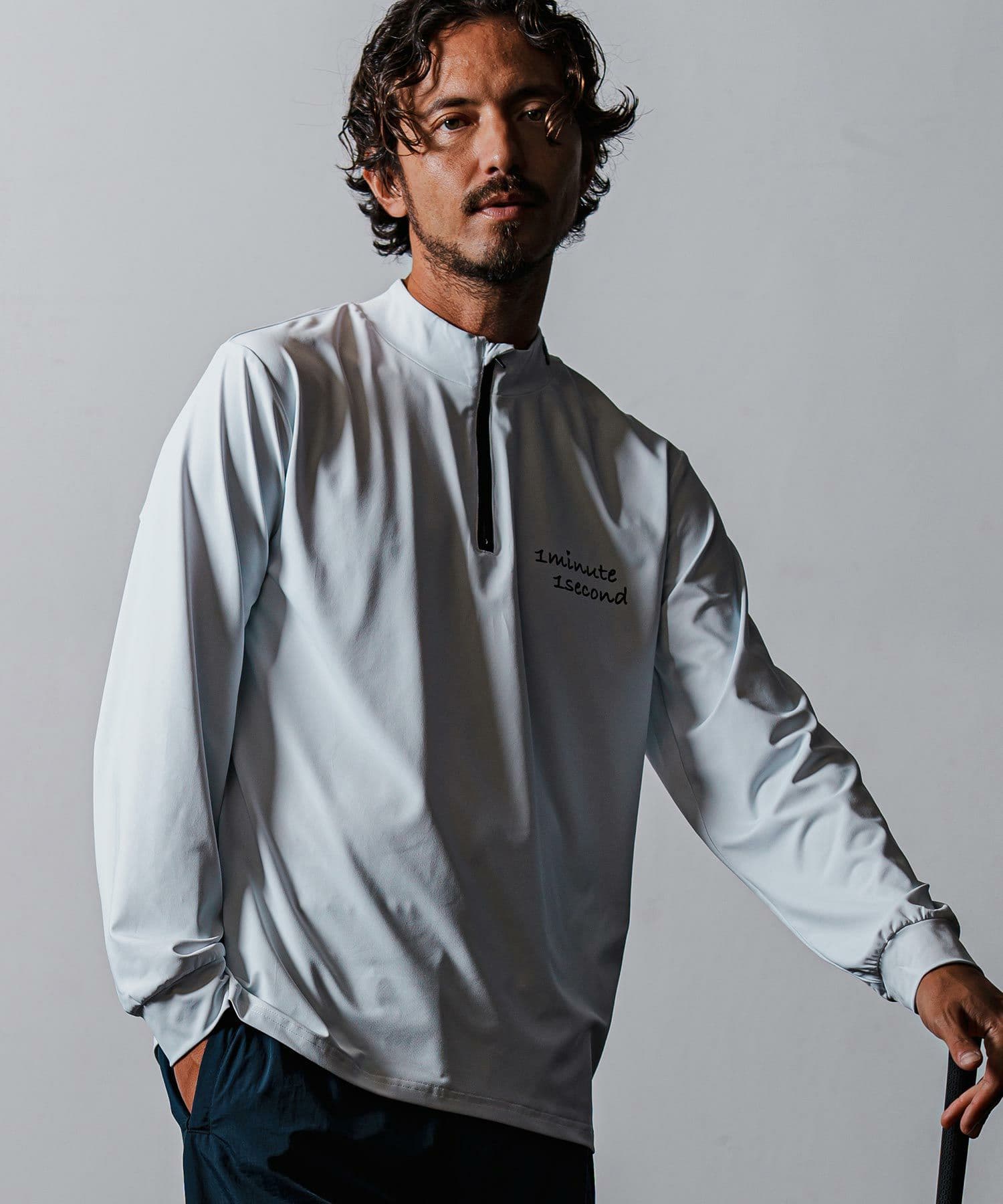 【Men's】ジップハイネックカットソー