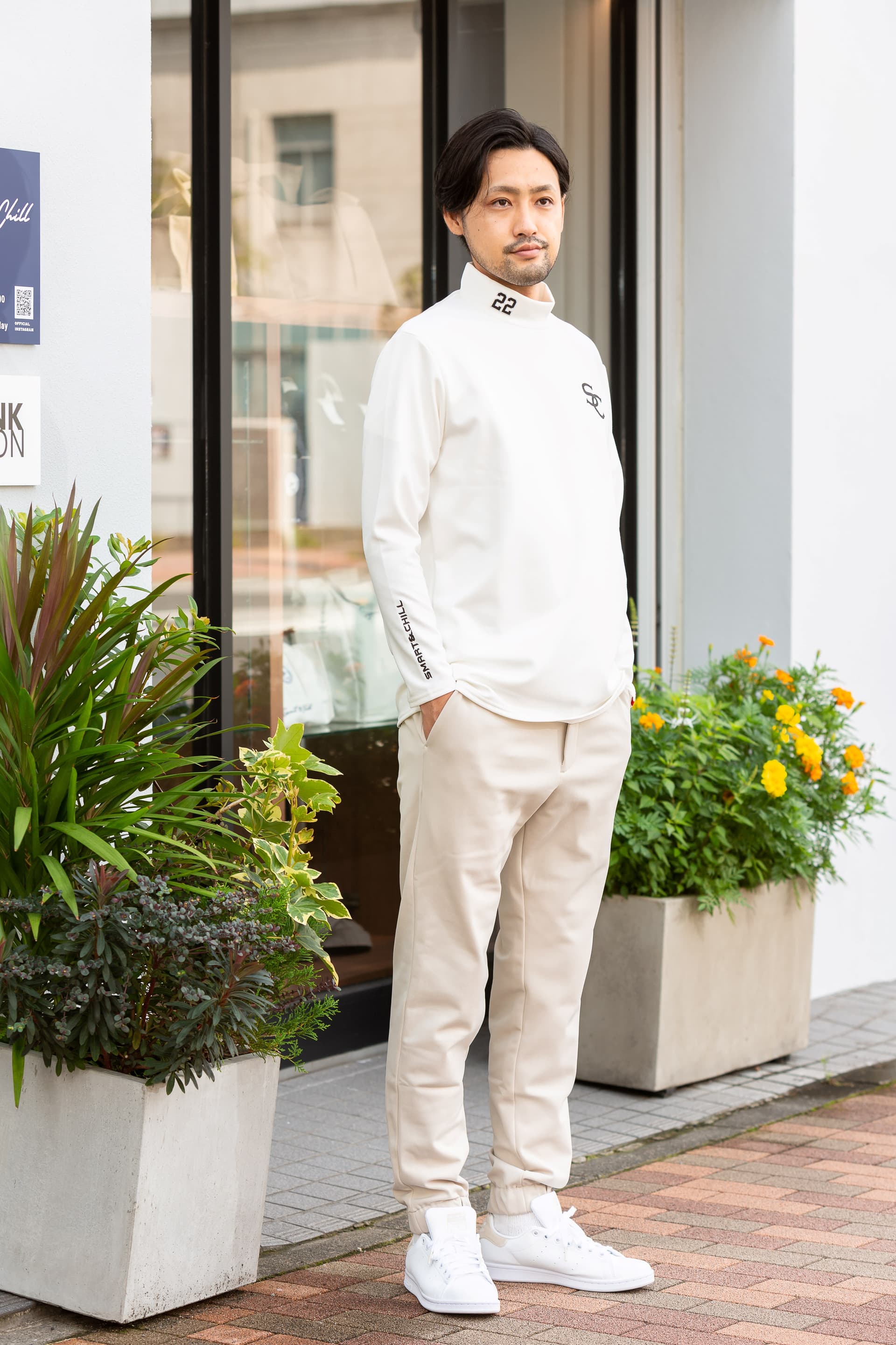 【Men's】モックネックロングスリーブ01