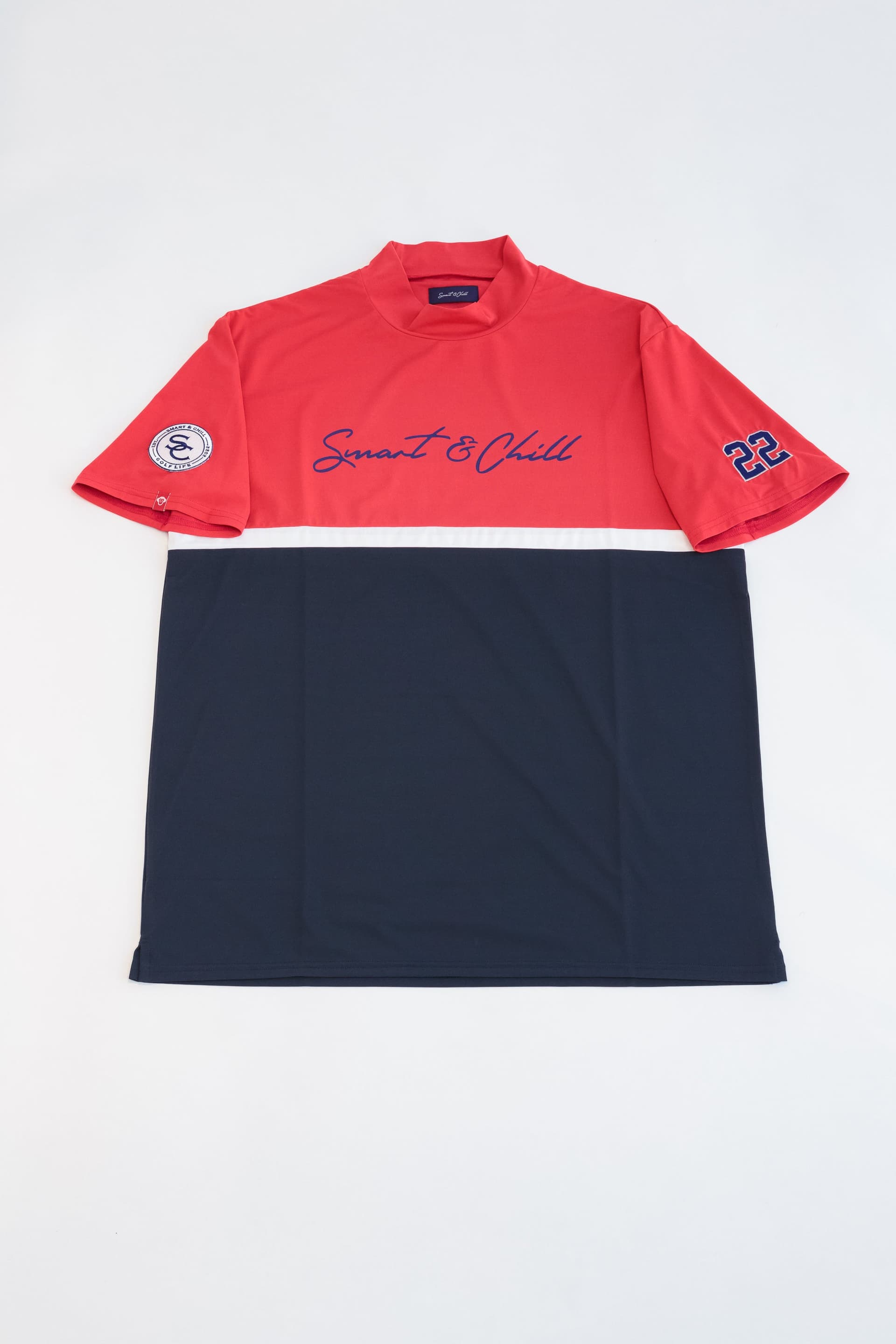 【Men's】ハイパーテックモックネック切替Tシャツ