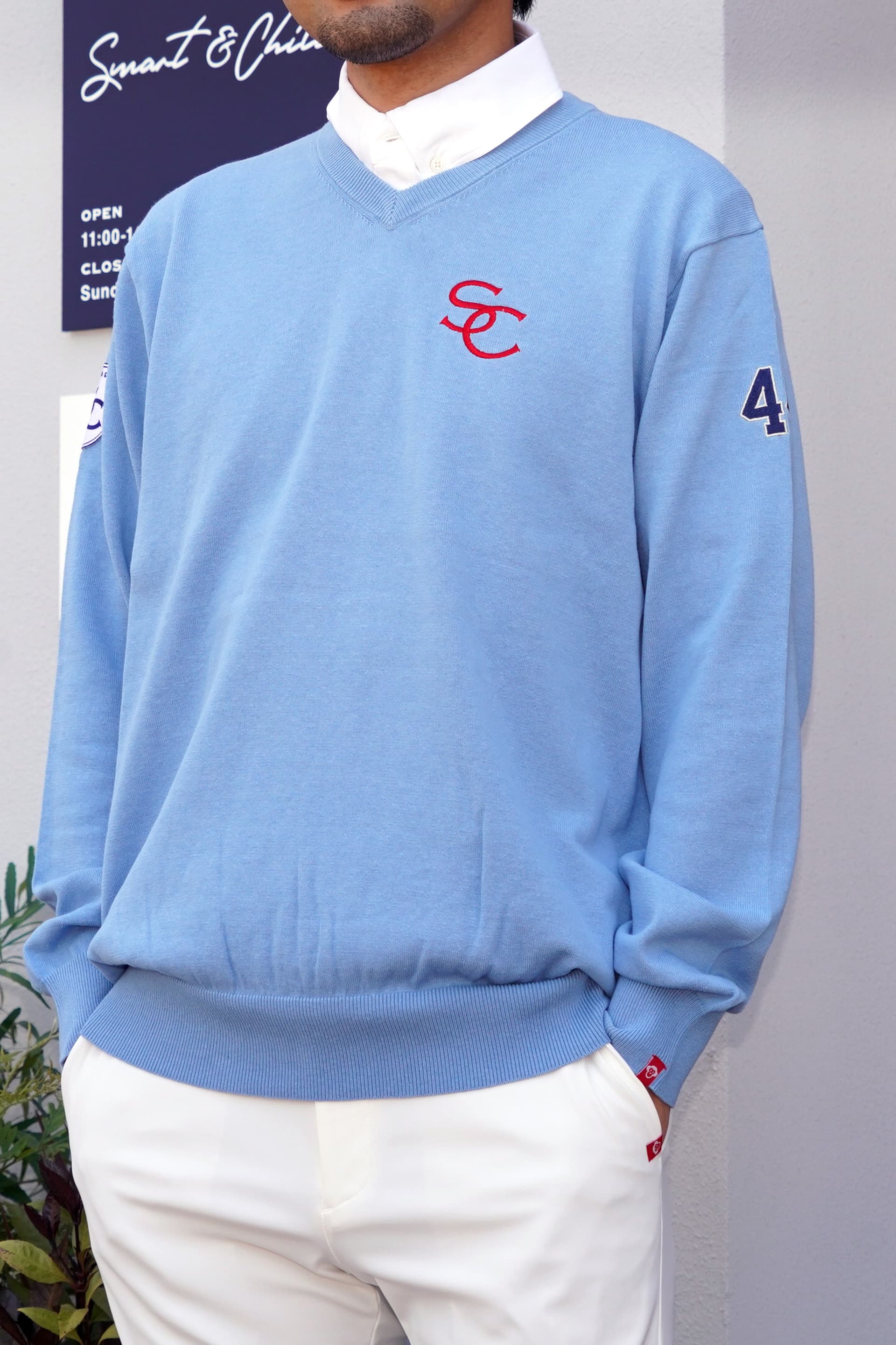 【Men's】ハイゲージコットンニット