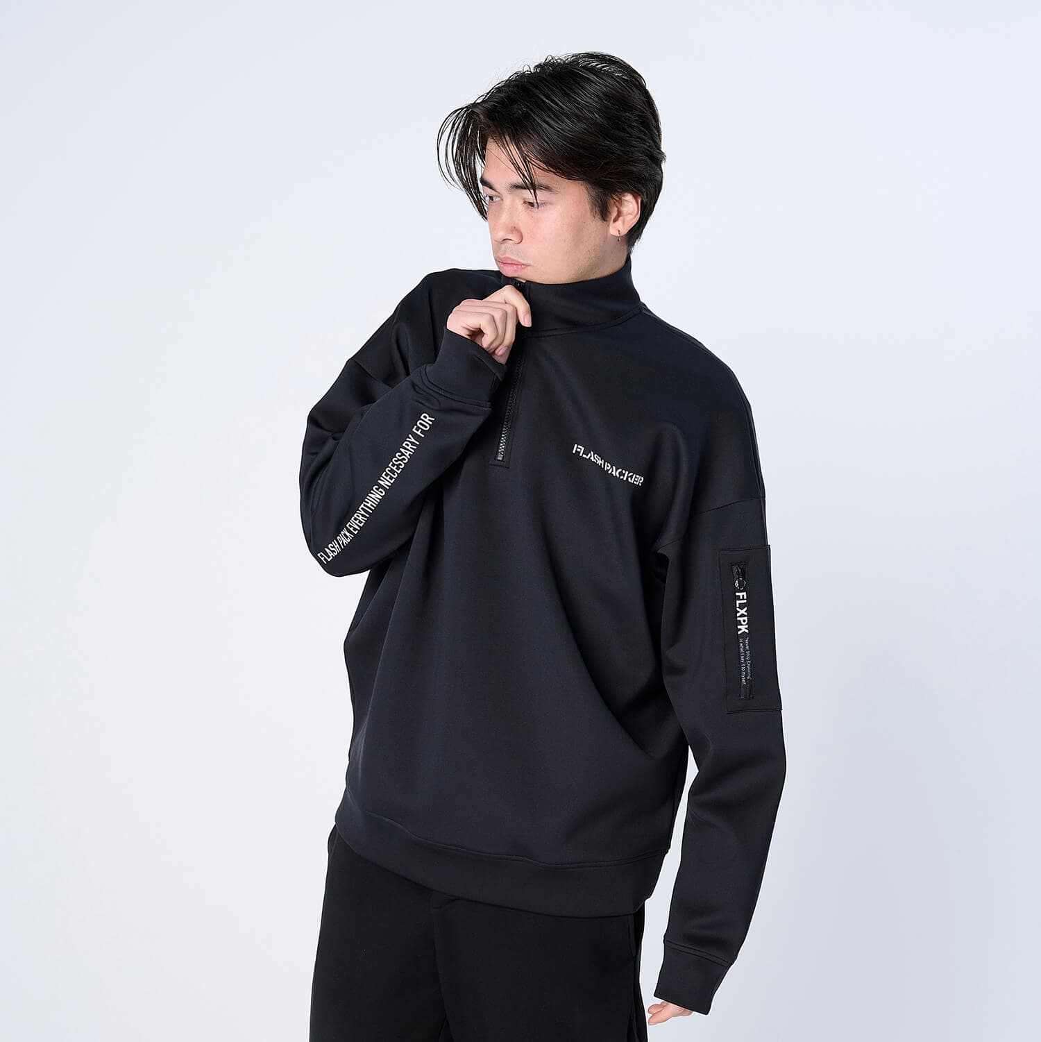 【Unisex】XP-AIR HALFZIP エアテンション® ハーフジップスウェット