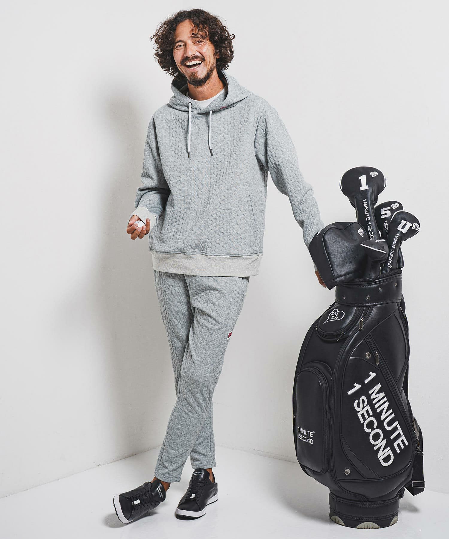 【Men's】ケーブルニットパーカー