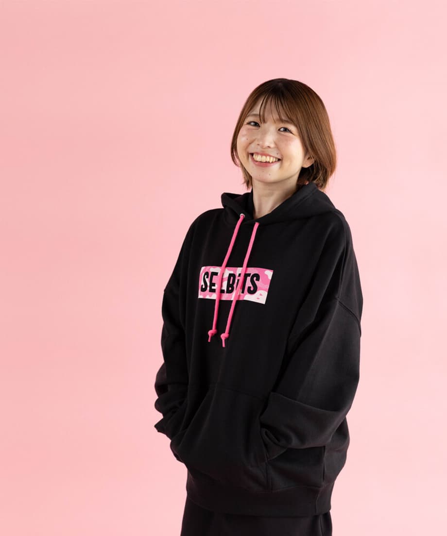 【Unisex】LOGO PINK CAMOUFLAGE PARKA ”black”