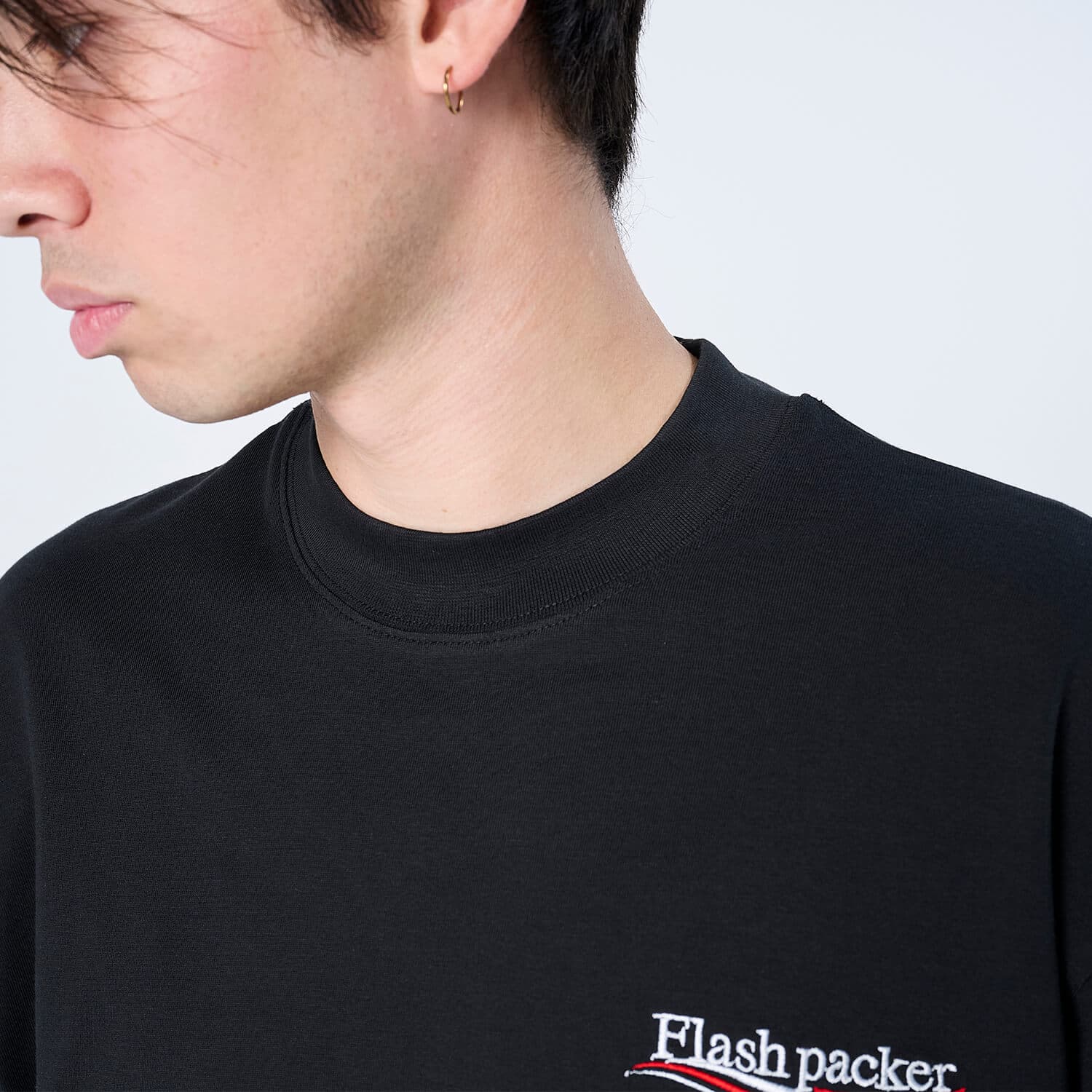 【Unisex】XSMLT-WV(Dry Silky Cotton®セミモックネック ロングスリーブTシャツ)