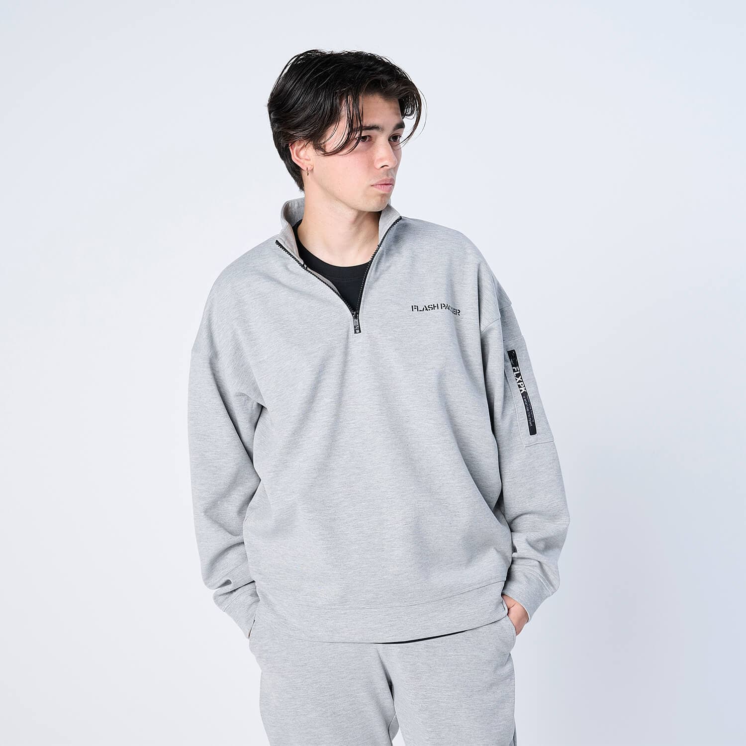 【Unisex】XP-AIR HALFZIP エアテンション® ハーフジップスウェット