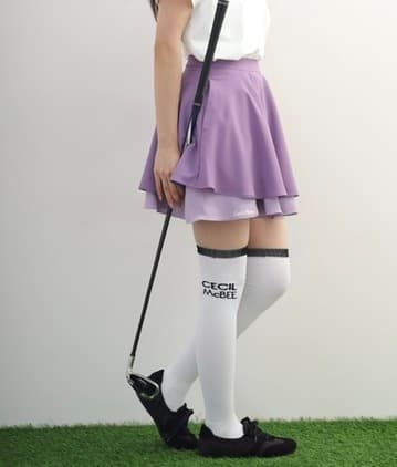 【Women's】Two-Tier Flare Skirt