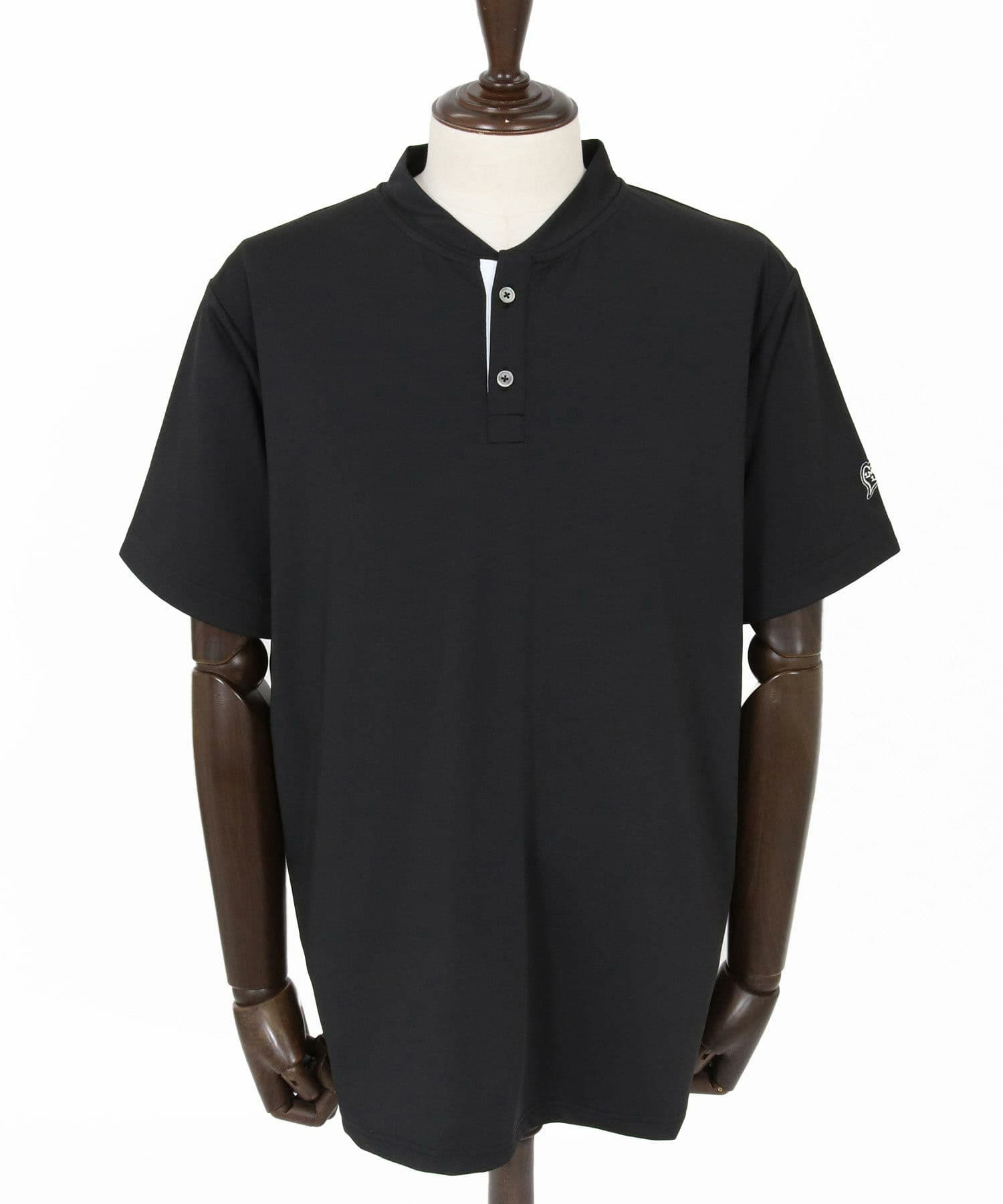 【Men's】ノーカラーポロシャツ