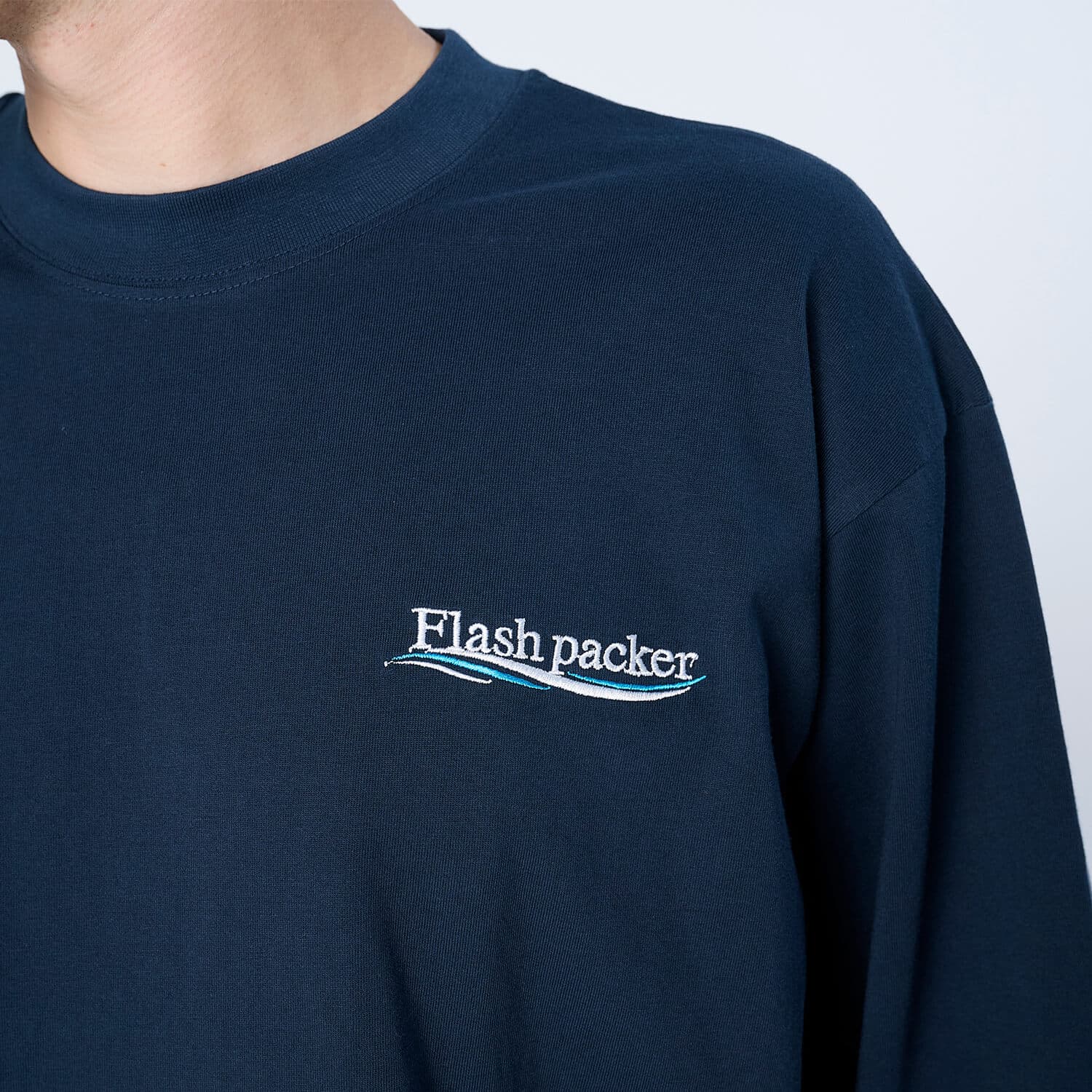 【Unisex】XSMLT-WV(Dry Silky Cotton®セミモックネック ロングスリーブTシャツ)