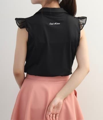 【Women's】Sheer Skipper Blouse Polo