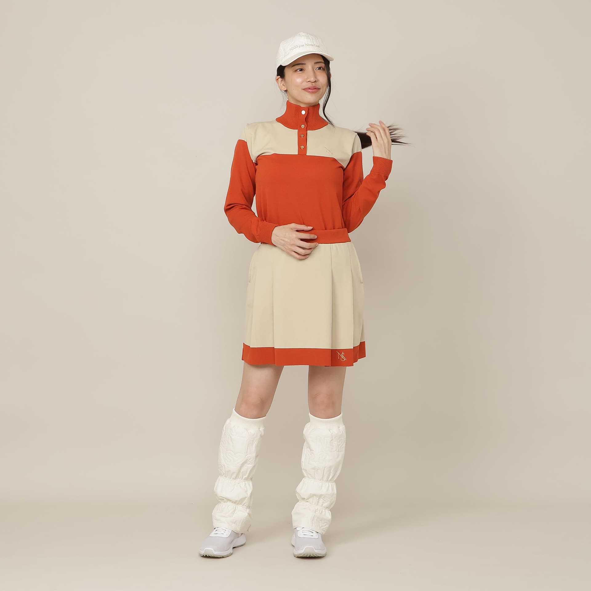 【Women's】カラーブロックニットプルオーバー