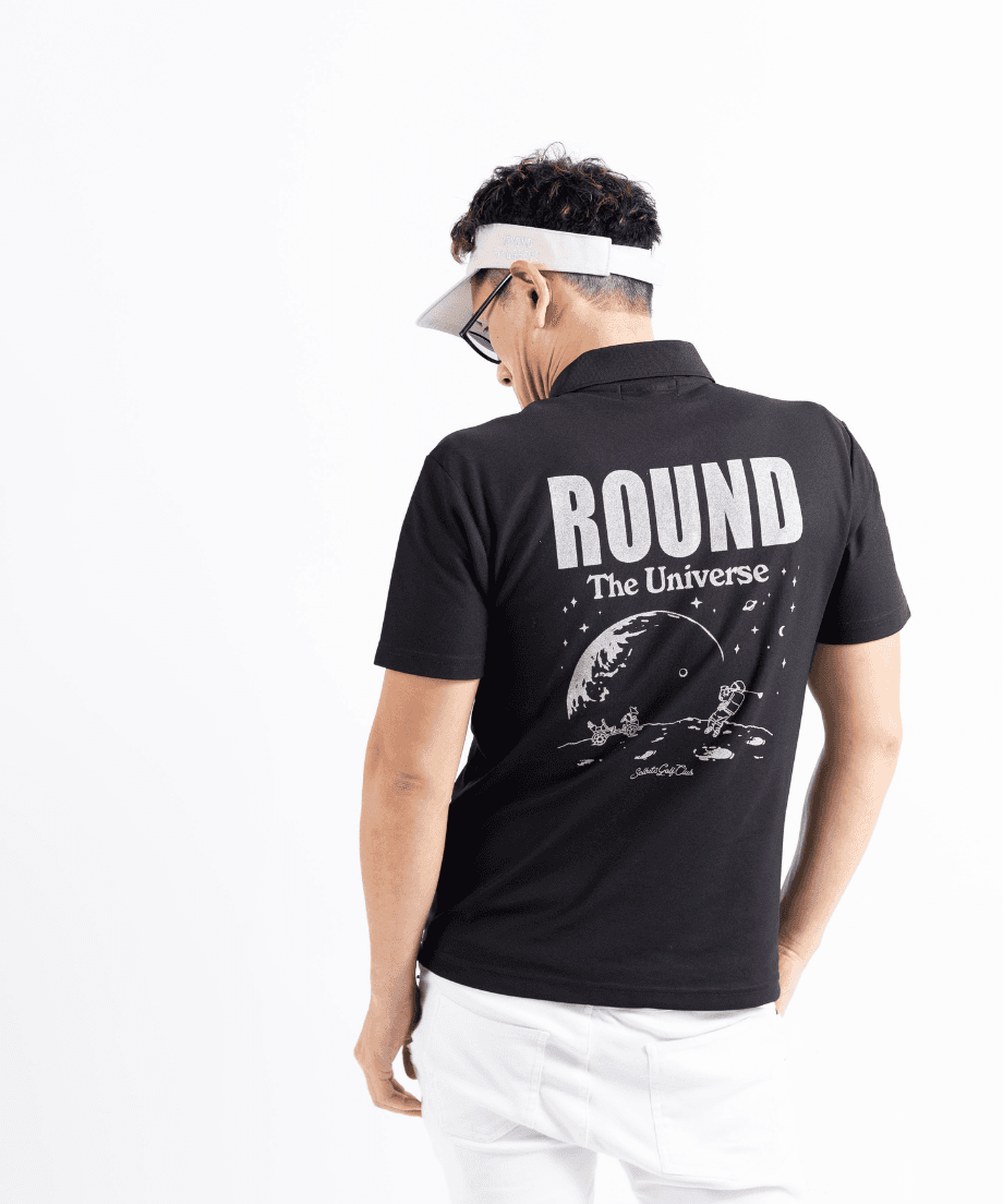 【Unisex】ROUND the UNIVERSE Polo ”black”